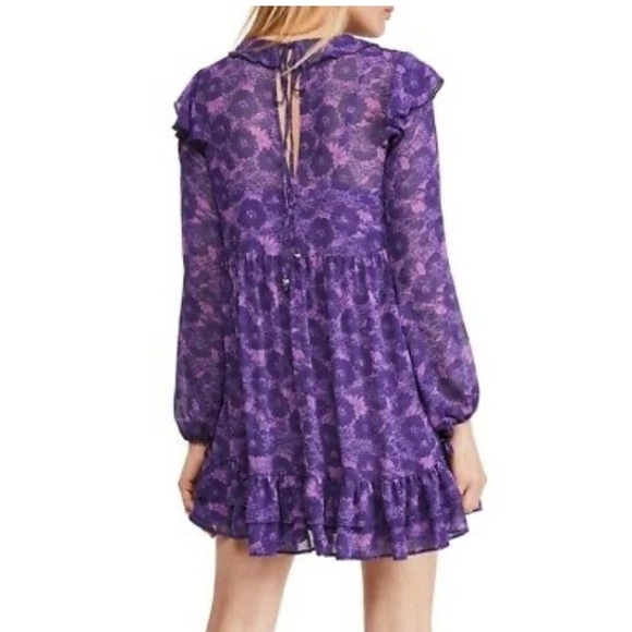 Free People These Dreams Mini Dress Purple Violet - Picture 3 of 8